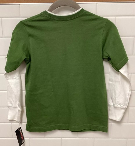Boys Youth Tony Hawk Skater T Shirt Sz 7 Logo Long Sleeve Double Layer Green Lg - Picture 6 of 7