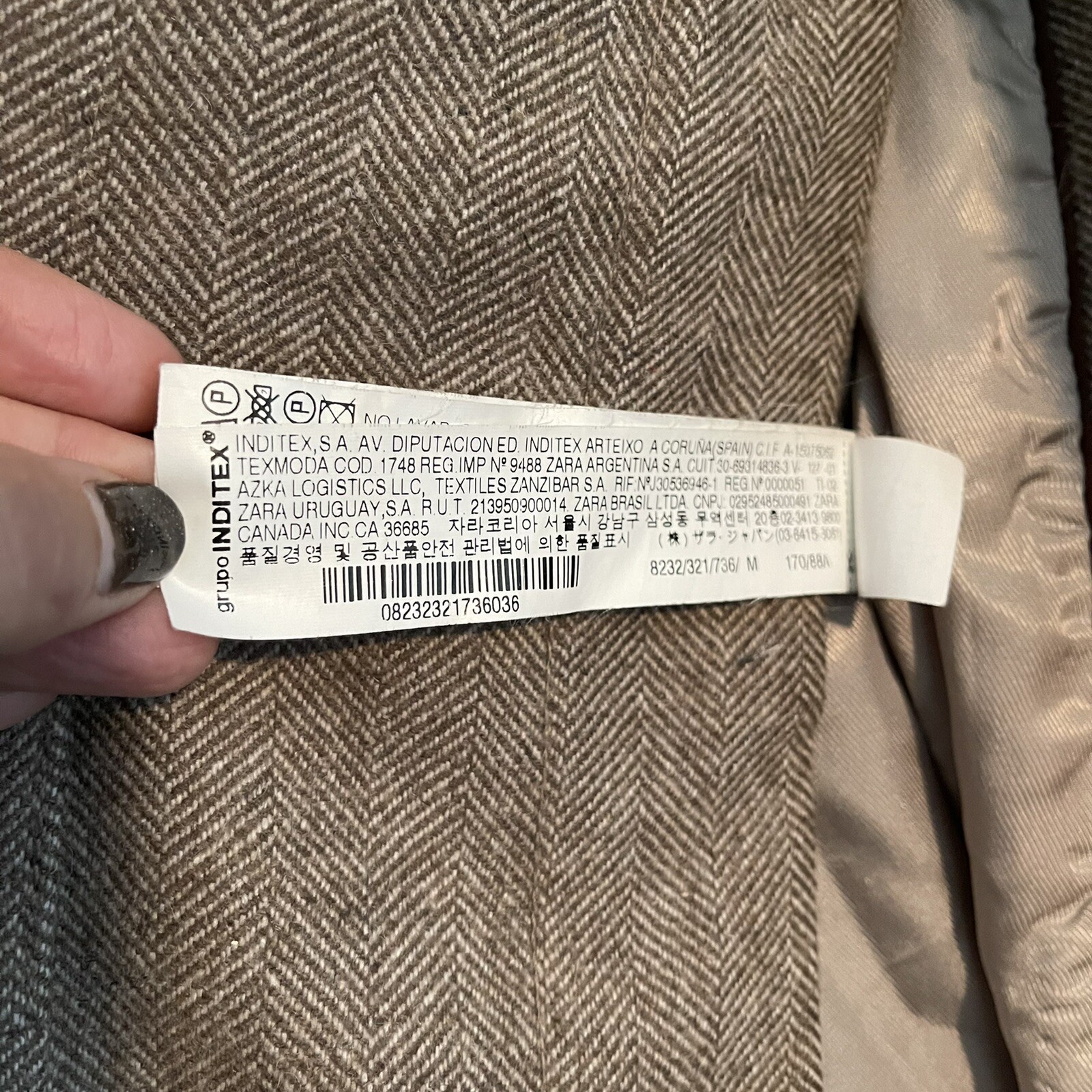 ZARA BASIC Outerwear Long Wool Jacket Womens Medi… - image 7