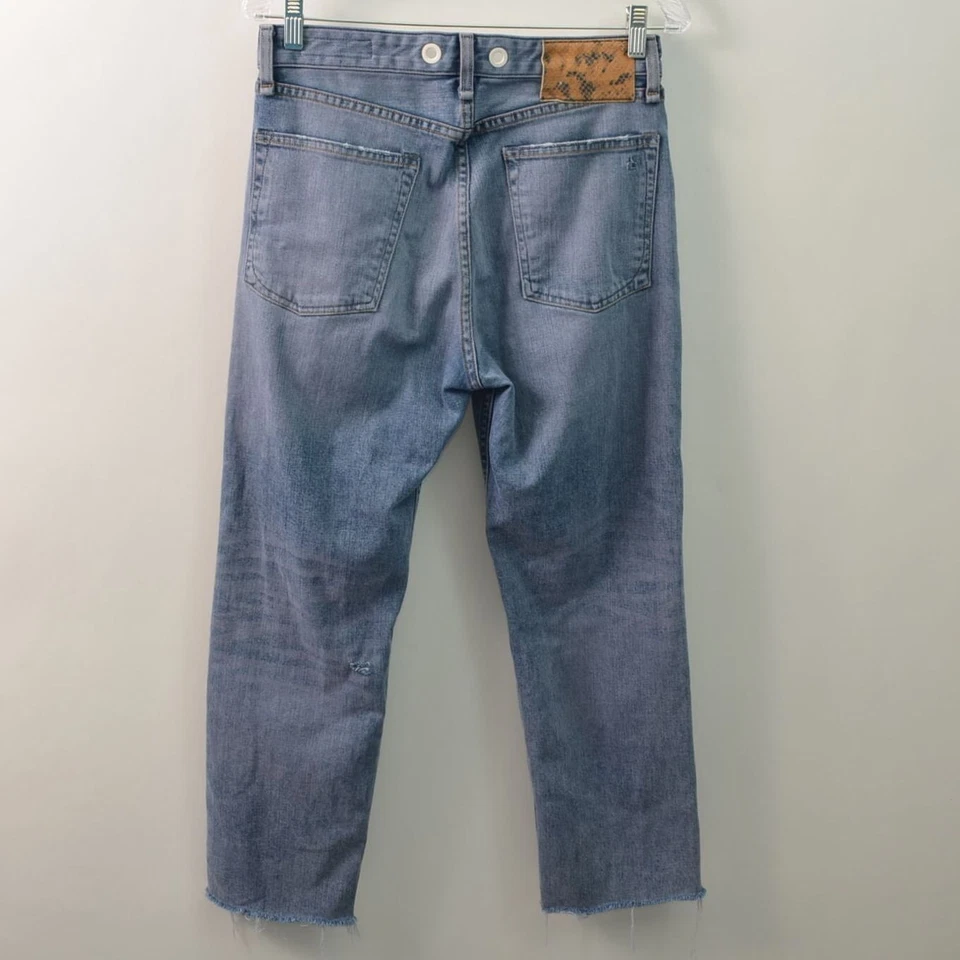 Rag & Bone Maya High Rise Ankle Straight Jeans Womens 27 Distressed - Image 2 of 4