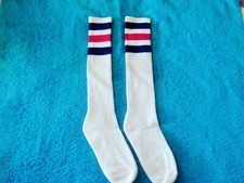 Red White Blue USA Socks 1 Pair Size Medium Fit Mid Calf - Patriotic Holidays