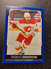 2021-22 O-Pee-Chee Hockey BLUE PARALLEL Insert Card # 222 RASMUS ANDERSSON