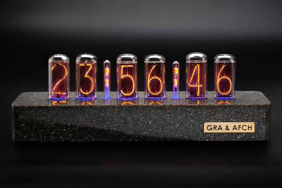 IN-18 Nixie Tubes Clock Synthetic Granite Case GPS 12/24H FREE DELIVERY 3-5 Days - Image 2 of 4