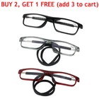 Hanging Folding Magnetic Reading Glasses Eyeglasses Click Connect Neck Rope NEW
