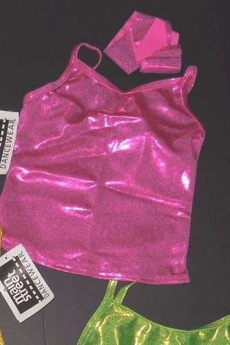 DANCE TOP CAMISOLE CHILD ADULT COLORS FOIL Metallic Spandex Wolff Fording $24 - Picture 6 of 13