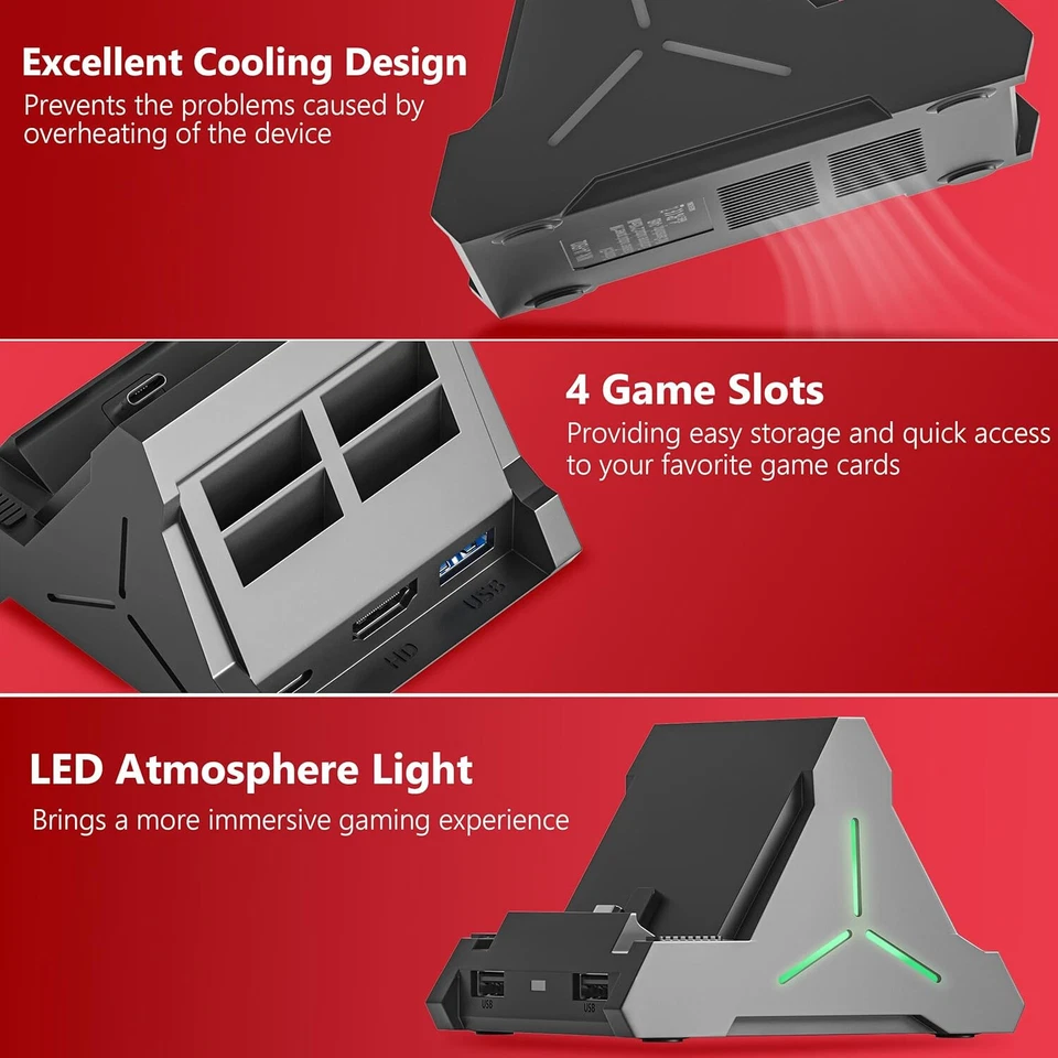 Base de TV Portátil Estación Switch Dock para Nintendo Switch Oficial / Switch OLED Foto 4 de 4