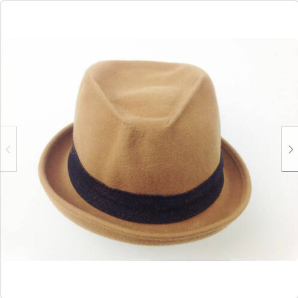 115 Raffaello Bettini Fedora Hat Wool Camel Size Large 10690₽