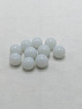 Lot Of 10 Chinese Checkers White Glass Marble Replacements