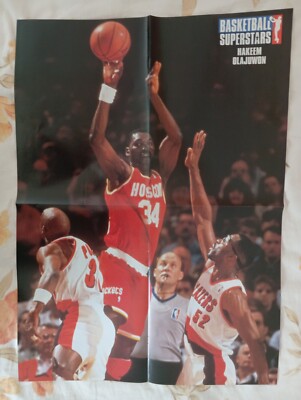 NBA Basketball Poster Hakeem Olajuwon Houston Rockets MVP