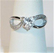 Vintage Sterling Silver Heart Cocktail RING 2.6 grams