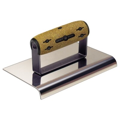 Kraft Tool Elite Series Concrete Highway Edger 10'' x 6'' 1'' Radius
