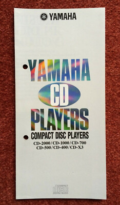 Original Yamaha HiFi Katalog Prospekt ''CD Players'' ca. 1986 CD 2000 1000 700 RAR