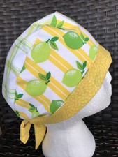 Tie Back Medical Surgical Women’s Scrub Hat Cap 🇺🇸 USA made Lemonade Stand 🍋