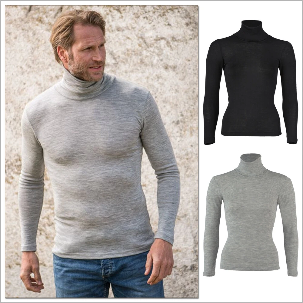 Merino Wool Turtleneck Sweater, Men's Turtleneck, Natural Wool