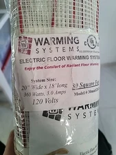 Floor Warming Heating Mat, 120V Underfloor Electric Heat System 30 Square Feet