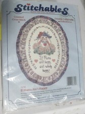 If Mama Ain't Happy Cross Stitch USA Made 7856 Dimensions Stitchables 5"x7 " NOS