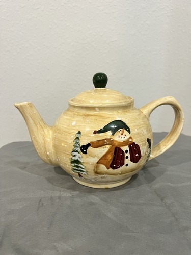 Snowman Ceramic Teapot  Santa's Workbench - Imagen 1 de 7