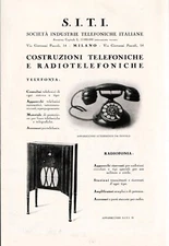 ADVERTISING 1930 S.I.T.I. ITALIAN TELEPHONE INDUSTRIES TELEPHONY RADIO