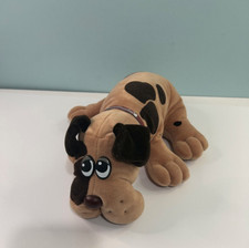 Vtg Tonka Pound Puppy Brown Spotted Bulldog Stuffed Animal Plush 1985 16"
