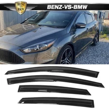 Fits 12-18 Ford Focus Mugen Style Window Visors Vent Sun Shade 4PCS Acrylic