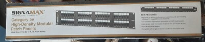 NEW NIB SIGNAMAX 24458MD-C5E 24-port 110-IDC to RJ45 Cat 5e Patch Panel