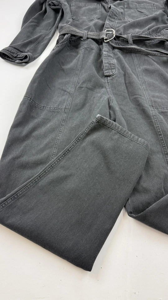 Mono Lucky Brand para mujer grande negro con cinturón utilitario mono caldera lavado Foto 2 de 4