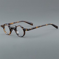 Retro Round Rim Tortoiseshell Acetate Eyeglass Frames Men Women Reading Glasses