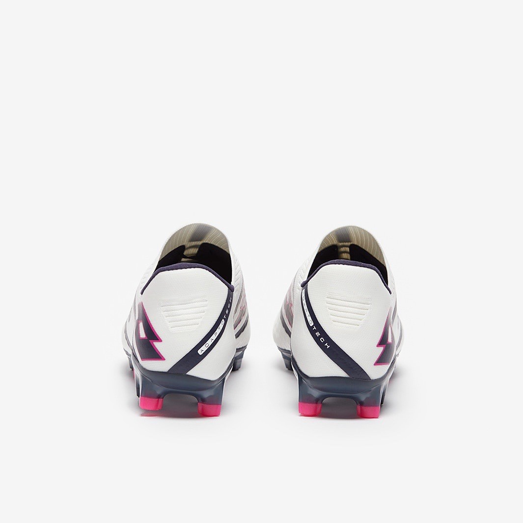 NIB Lotto Maestro 100 IV FG Soccer Cleats 13 All White/Navy Blue/Vivid Fuchsia Lotto Maestro 100 IV FG Soccer Cleats White Navy Fuchsia  main image 4