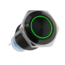 Lamptron Vandalism Switch 19mm Blackline Green Modding Accessories LAMP-SW1913L-H