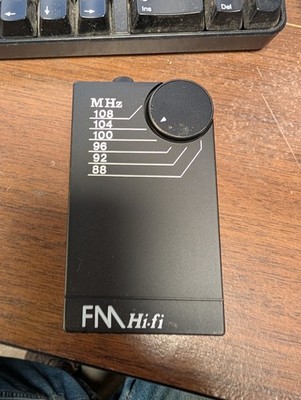 Vintage FM Pocket Radio Hi-Fi Headphone Receiver Made in Hong Kong Analog 88-108