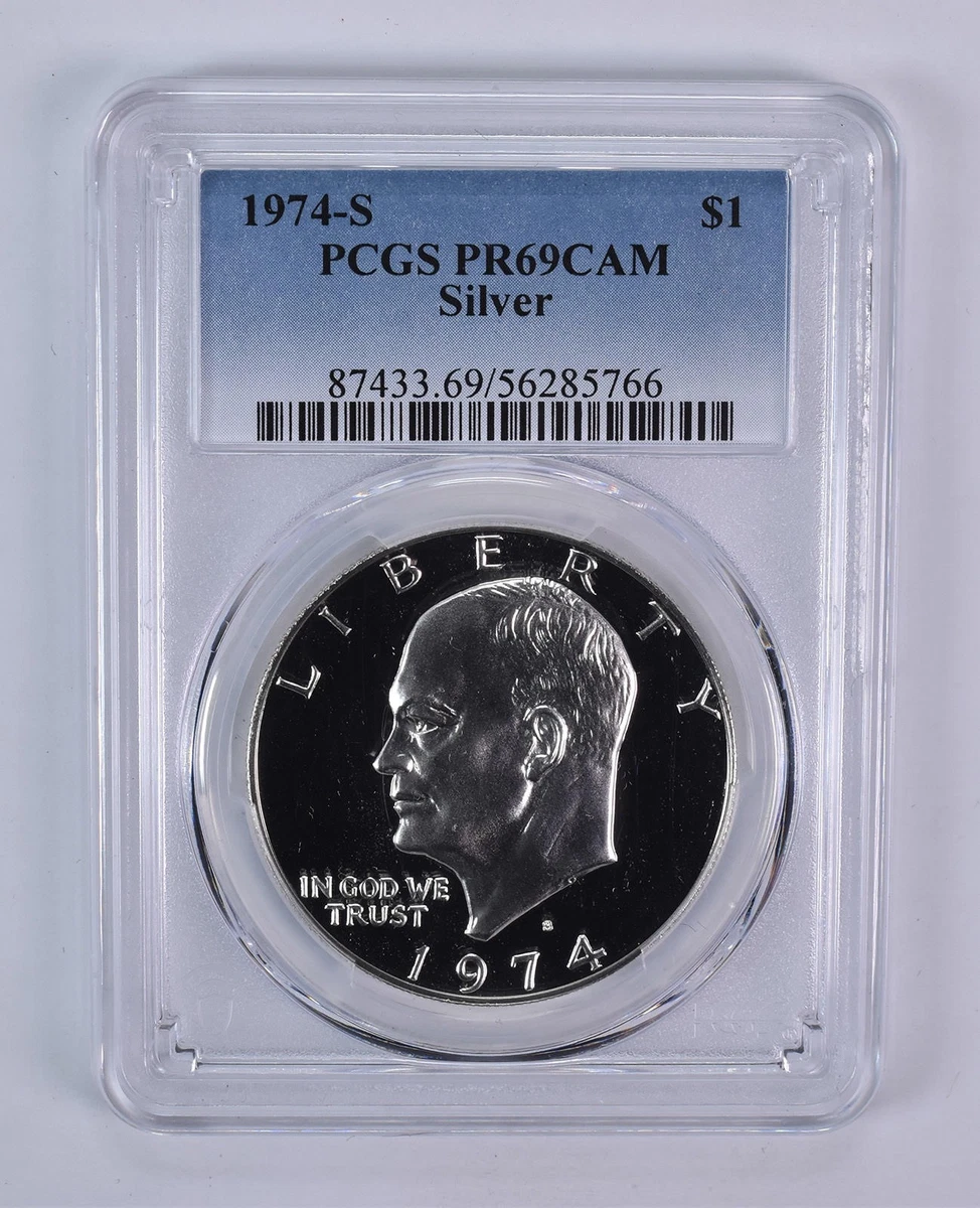 25+ PCGS Certified PR 69 Graded 1974 Eisenhower Dollars (1971-1978