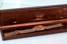 Vtg OMEGA DeVille Quartz 10k Gold Filled Mans Wristwatch Watch no working