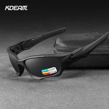 Kdeam Outdoor Sports Polarized Sunglasses Curve Cutting Frame Stress-resistant