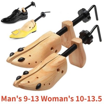   2025 One Pair 2-way Wooden Adjustable Shoe Stretcher for Men Women Size 9-13