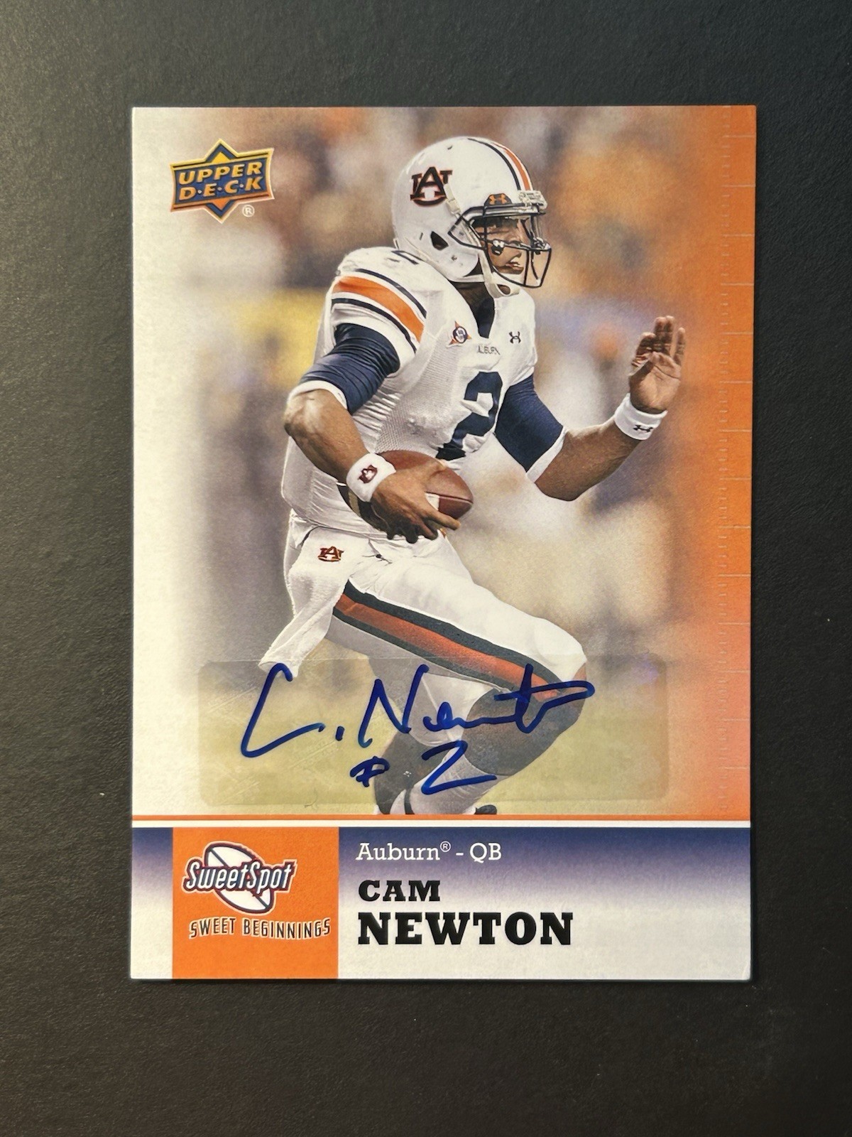 Cam Newton Upper Deck Sweet Spot #85 Autograph