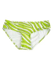 MICHAEL Michael Kors Women's Shirred-Side Swim Bottom Swimsuit S, Limeade 