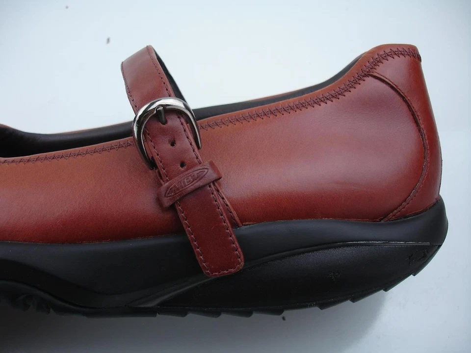 Zapatos cómodos Mary Jane de cuero marrón tunisha para mujer talla 8,5 M MBT parte inferior basculante Foto 2 de 4