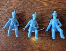 Classic Toy Soldiers, Alamo/Napoleonic Limber  Wagon Driver X 3 Lt Blue