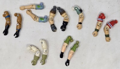 13 - 1985-86 GI Joe action figure parts Replacement Arms Left Right Vintage Lot