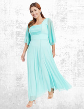 Womens Scarlett & Genie Ruched Bodice Maxi Dress Mint  RRP £85 Size 18