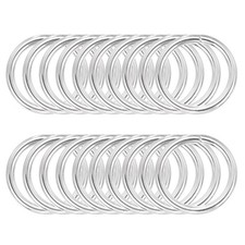 100 Pcs Metal Rings 1 Inch Floral Macrame Hoops for DIY Craft, Silver