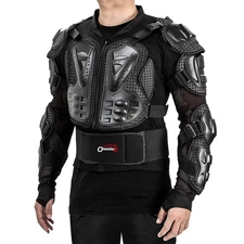 Motorcycle Full Body Armor Jacket Spine Chest Protection Cycling Gear Protector