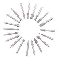 20Pcs Electroplated Diamond Grinding Bit Set Carving Rotary Burr for Die Grinder