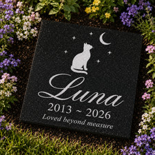 Pet Stone, Memorial, Grave Marker granite Plaque, Headstone Dog cat Memorial 6x6