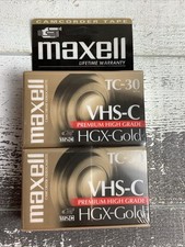 Maxell VHS-C TC-30 HGX-Gold Premium High Grade Camcorder Video Cassette lot of 2