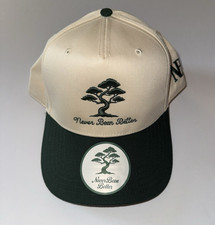 OTTO One Size Beige Green Golf Hat Never Been Better Snapback Tree Logo