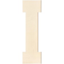 Wooden Letters 8 Inch, Big Wooden Letter I Shape Cutout Vintage Sports Style ...