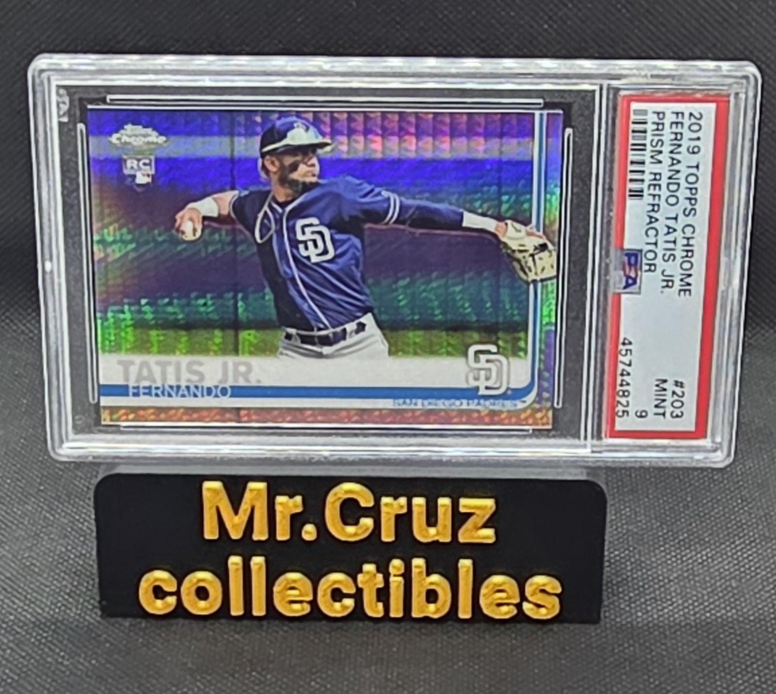 PSA 9 Mint 2019 Topps Chrome Fernando Tatis Jr Rookie RC X-Fractor #203