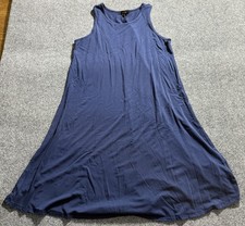 Quince Women Tencel Jersey Mini Swing Dress Baby Blue Size Medium Stretch