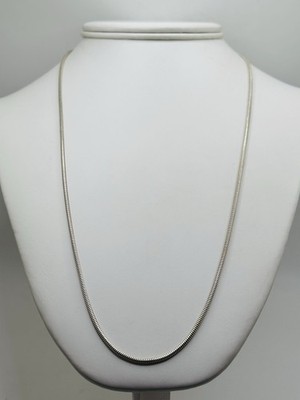 24 Zoll LANGE Sterlingsilber 925 Qualität SCHLANGENKETTE Halskette 2 mm 8,5 Gramm ITALIEN