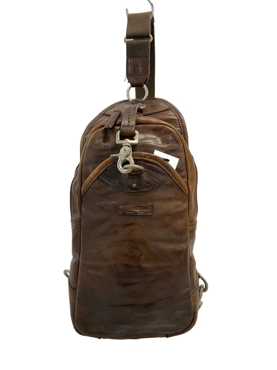 Daniel&Bob Leather Bag, Brown, Solid Color